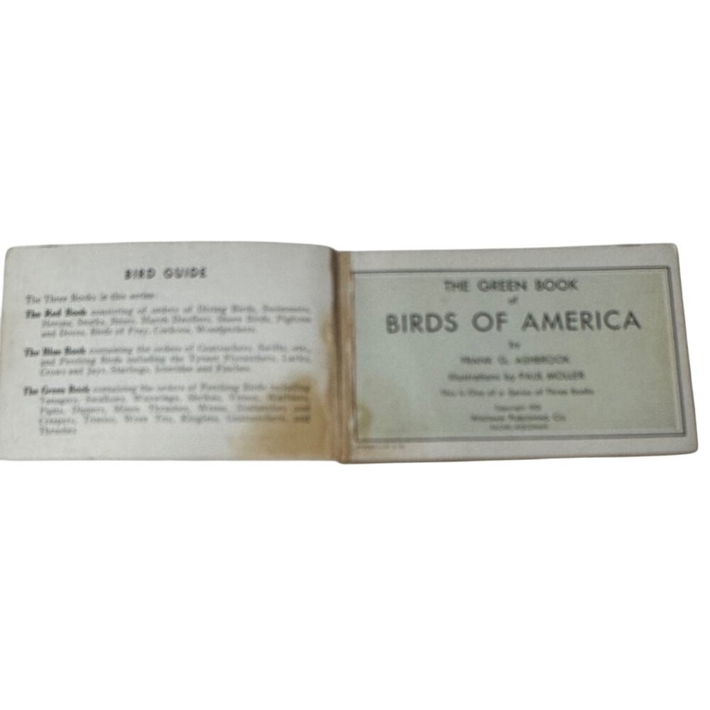 Vintage 1931 "The Green Book Of Birds Of America" By Frank G. Ashbrook - Picture 2 of 16